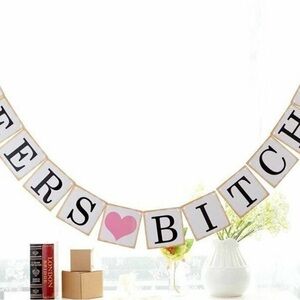 Chic Pink Heart Party Banner